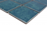 Handmuster Keramik Mosaikfliese blau smaragdgrün Schlieren MOS14-0403_m