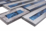 Handmuster Glasmosaik Mosaikfliese 2D-Optik schwarz blau grau schattiert MOS88-W9_m
