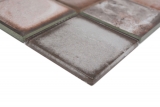 Handmuster Glasmosaik Mosaikfliese Retro Vinatage Zement Style Pastell Grau Beige MOS88-S08_m