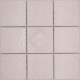 Keramik Mosaik Fliesen Jasba vintage rose glänzend Retrooptik Küchenwand Badezimmerfliese Duschwand / 10 Mosaikmatten