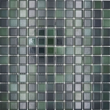 Keramik Mosaik Fliesen Jasba forest green mix glänzend k.A. Küchenwand Badezimmerfliese Duschwand / 10 Mosaikmatten