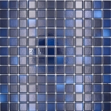 Keramik Mosaik Fliesen Jasba deep blue mix glänzend k.A. Küchenwand Badezimmerfliese Duschwand / 10 Mosaikmatten