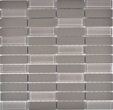 Mosaico di piastrelle in ceramica aste grigio non smaltato vetro backsplash MOS24-0204