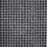 Glasmosaik QUADRAT CRYSTAL GLITZER SCHWARZ / 10 Mosaikplatten MOS130-B824_f