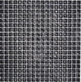 Mosaico di vetro QUADRAT CRYSTAL GLITTER BLACK / 10 tessere di mosaico MOS130-B824_f