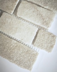 Hand sample mosaic tile slate natural stone brick white MOS34-0102_m