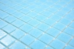 Handmuster Schwimmbad Mosaik Fliese Poolmosaik Glasmosaik Himmelblau papierverklebt - MOS200-A12-P_m