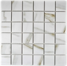 Ceramic mosaic tileCalacatta white beige porcelain stoneware tile backsplash MOS14-0112