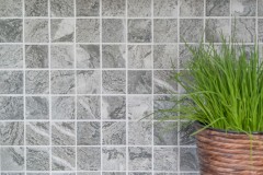 Handmuster Mosaikfliese Natursteinoptik grau Struktur Badfliese Fliesenspiegel MOS16-HWA4GY_m