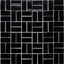 Piastrella a mosaico in ceramica mulino a vento nero lucido piastrella WC bagno MOS24-CWM8BG_f