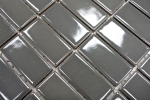 Handmuster Mosaik Fliese Keramik metallgrau Stäbchen metall glänzend MOS24B-0204_m