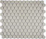 Mosaik Fliese Keramik Hexagon hellgrau unglasiert Mosaikwand Küchenrückwand  MOS11A-0202-R10_f