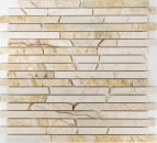 Mosaïque Marbre Pierre naturelle Brick golden cream structure polie MOS40B-2807_f