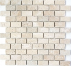 Mosaik Fliese Travertin Naturstein beige Brick Chiaro Antique Travertin MOS43-46234_f