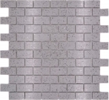 Mosaic tiles quartz composite artificial stone Brick Artifical gray MOS46-0204