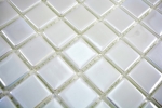 Handmuster Mosaik Fliese ECO Recycling GLAS ECO weiß metallic MOS350-02_m