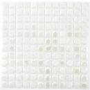 Mosaik Fliese ECO Recycling GLAS ECO weiß metallic 3DR MOS350-12_f | 10 Mosaikmatten