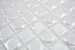 Handmuster Mosaik Fliese ECO Recycling GLAS ECO weiß metallic 3DR MOS350-12_m