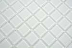 Motif manuel Carreau de mosaïque de verre translucide Crystal blanc BAD WC cuisine MUR MOS63-0102_m