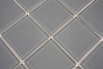 Handmuster Mosaikfliese Transluzent Glasmosaik Crystal grau BAD WC Küche WAND MOS69-0202_m