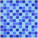 Mosaik Fliesen Glasmosaik blau hellblau BAD WC Küche WAND Mosaikplatte MOS63-0405