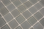 Hand-painted mosaic tile Translucent glass mosaic Crystal anthracite gray gray matt MOS63-2602_m