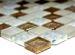 Piastrella di mosaico dipinta a mano Mosaico di vetro traslucido champagne MOS88-8LU80_m