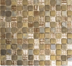 Naturstein Rustikal Mosaikfliese Glasmosaik beige braun grau anthrazit rost Wandverkleidung Fliesenspiegel - MOS82-1206