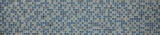Muschelmosaik Mosaikfliesen weiss matt blau silber Glasmosaik MOS82B-0104