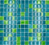 Glasmosaik Mosaikfliese Style Flaschen grün türkis kiwi Küchenrückwand MOS74-0509