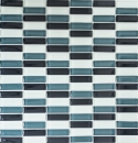 Mosaic tile Translucent gray rods Glass mosaic Crystal gray BATH WC Kitchen WALL MOS77-0204_f | 10 mosaic mats