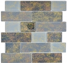 Mosaikfliese Transluzent schwarz Mauerverbund Rusty Black MOS68-2569L_f | 10 Mosaikmatten