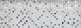Mosaik Fliesen Edelstahl weiss silber Glasmosaik Mosaikplatte MOS63-CM-424