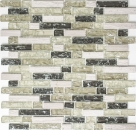 Mosaico di vetro in pietra naturale tessere di mosaico grigio verde chiaro grigio antracite cava piastrelle da parete cucina bagno WC - MOS87-V1352