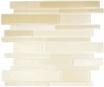 Mosaico di vetro pietra naturale tessere di mosaico composito aste beige chiaro crema avorio rivestimento cucina - MOS67-GV14