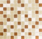 Glasmosaik Naturstein Marmor Mosaikfliesen Rustikal beige ocker creme goldbraun Spritzschutz Fliesenspiegel Küche - MOS62-1204-GN