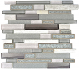 Mosaico di ceramica traslucida grigio Mosaico di vetro composito Pietra di cristallo ceramica grigio MOS87SO-0223_f