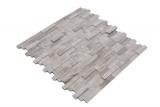 selbst­kle­bende Mosaikfliese Marmor Naturstein grau weiss cream white wood MOS200-0120