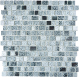 Transparent crystal mosaic glass mosaic gray black wall tile backsplash kitchen bathroom_f | 10 mosaic mats