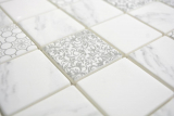 Handmuster GLAS Mosaik ECO Carrara Mosaikfliese Wand Fliesenspiegel Küche Bad MOS16-0202_m