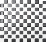 Ceramic mosaic SLIPPING CHESSBOARD black white matt unglazed SHOWER TASTE FLOOR TILES - MOS18-0305-R10