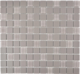 Céramique Mosaïque gris moyen cream non-émaillé antidérapant Mosaïque de verre mix Carreau de douche Carreau de salle de bain - MOS18-0202-R10