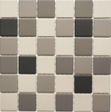 Céramique Mosaïque Carreau beige clair gris anthracite non émaillé antidérapant Carreau de salle de bain - MOS14B-0208-R10