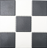 Mosaic tile ceramic chessboard black white shower tray floor tile MOS22-0304-R10_f