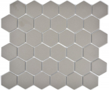 Hexagonal hexagonal Mosaïque Céramique gris boue non émaillé antidérapant Bac de douche Sol de douche Carreau de salle de bain - MOS11B-0202-R10