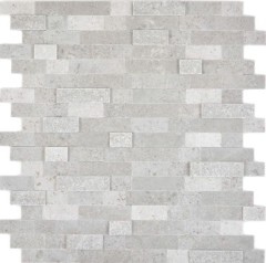 selbstklebende Verbund Mosaikstäbchen Naturstein grau Fliesenspiegel Küche Wand Optik MOS200-M32