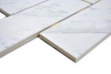 Handmuster Mosaik Fliese Keramik weiß Brick Carrara in Dot Joint MOS24CD-0102_m