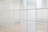 Handmuster Mosaik Fliese Edelstahl silber silber Stahl gebürstet Fliesenspiegel KücheMOS129-48D_m