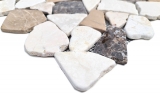Handmuster Mosaik Fliese Marmor Naturstein beige braun Bruch Ciot CastanaoCream MOS44-30-190_m