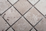 Handmuster Mosaik Fliese Travertin Naturstein beige Chiaro Antique Travertin MOS43-46048_m